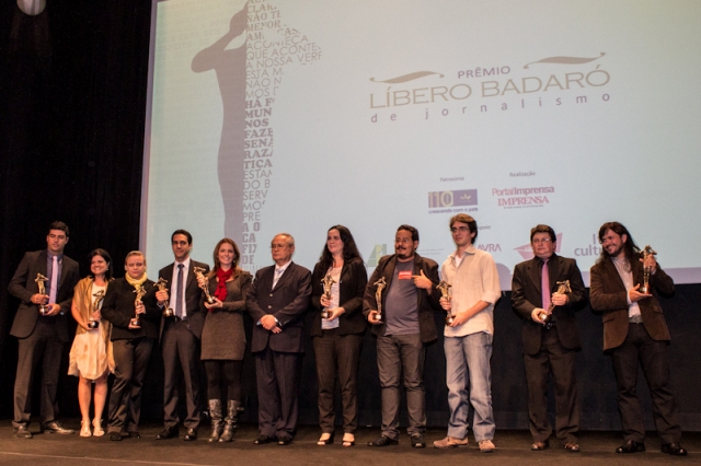 Vencedores do Prêmio Líbero Badaró 2013 (Foto Alf Ribeiro/ revista Imprensa)