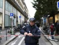 Polícia reforça segurança nos arredores da sede do jornal Libération, em Paris (Crédito: Kenzo Tribouillard/AFP)