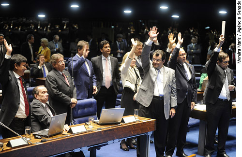 Plenário do Senado durante votação do marco civil da internet (Foto Agência Senado)