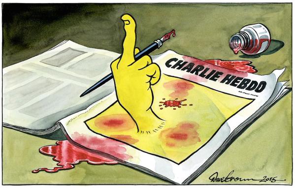 Charlie Hebdo - charge dave brown