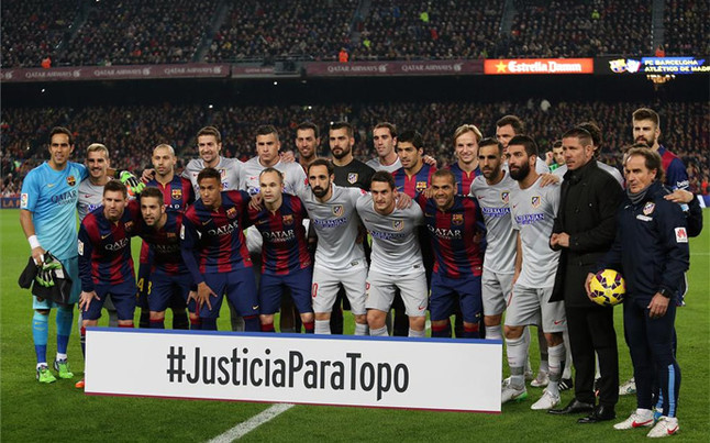 Jogadores do Barcelona e do Atlético de Madrid pedem justiça pela morte do jornalista argentino (Crédito: Reprodução/jornal Sport)