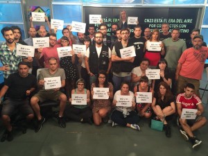 Protestos de jornalistas contra as demissões