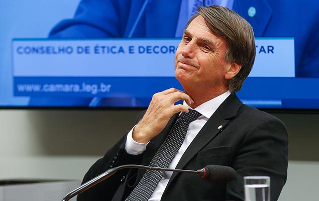 Deputado Jair Bolsonaro no Conselho de Ética. Foto: Folha Press