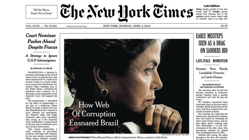 Jornal New York Times. Foto: Divulgação