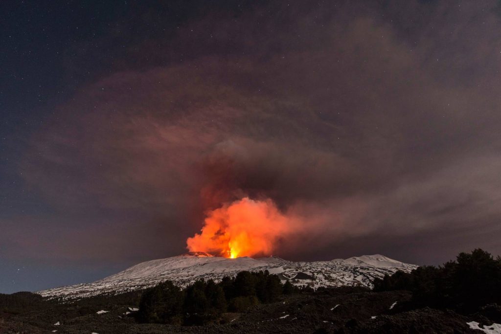 Vulcão Etna em erupção. Foto: GP1